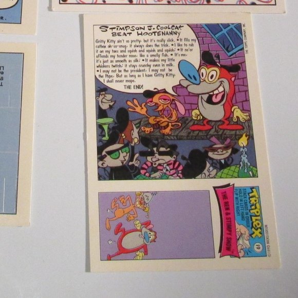 1993 Topps Nicktoons Ren & Stimpy Lifestyles of the Rich Famous Stupid! #19 - Picture 2 of 2